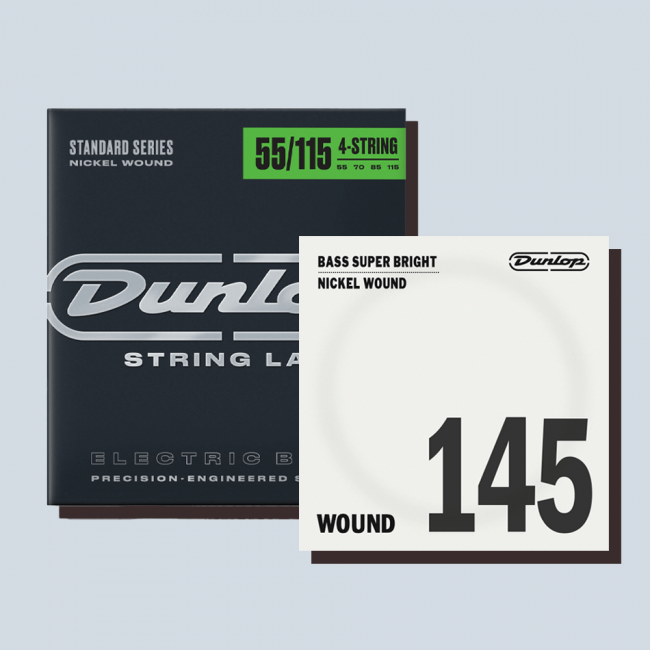 Basson kielet A-standard-vireelle 55-145t Nickel Wound.
