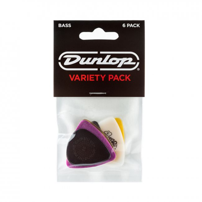 Dunlop PVP117 lajitelma erilaisia bassoplektroja.