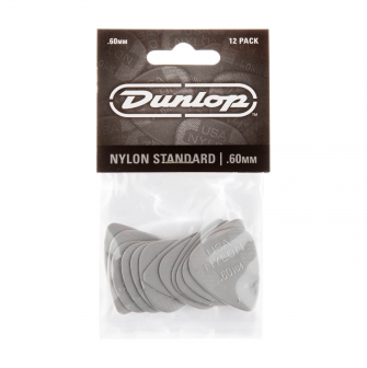 Dunlop Nylon Standard 0.60mm plektrat, 12kpl.