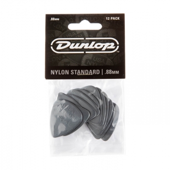 Dunlop Nylon Standard 0.88mm plektrat, 12kpl.