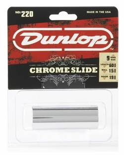 Dunlop 220 metalli slide myyntipakkauksessaan.