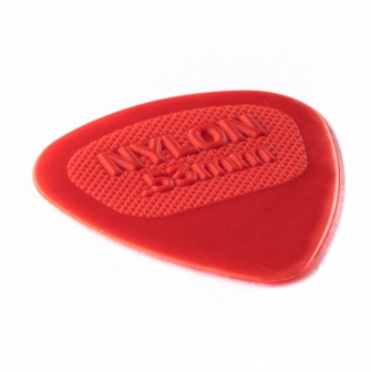 Dunlop Nylon Midi 0.53mm plektra kulmasta kuvattuna.