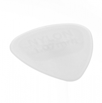 Dunlop Nylon Glow Standard 1.07mm plektra kulmasta kuvattuna.