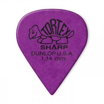 Dunlop Tortex Sharp plektra 1.14mm.