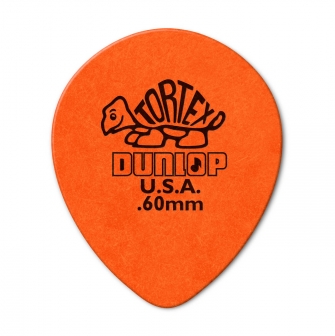 Dunlop Tortex Teardrop 0.60mm plektra.