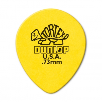 Dunlop Tortex Teardrop 0.73mm plektra.
