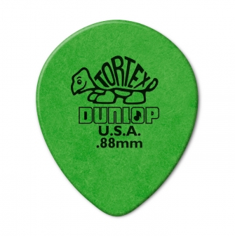 Dunlop Tortex Teardrop 0.88mm plektra.