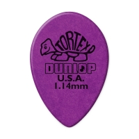 Dunlop Tortex Small Teardrop 1.14mm plektra.