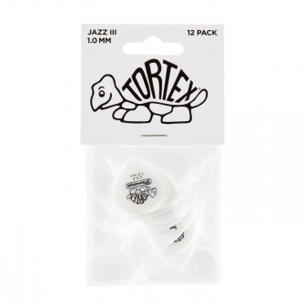 Dunlop Tortex Jazz III White 1.00mm, 12kpl.