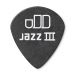 Tortex Jazz III Pitch Black 0.73 plektra takaa.