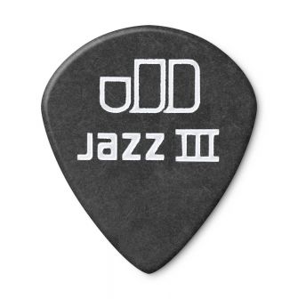 Tortex Jazz III Pitch Black 1.35 plektra takaa.