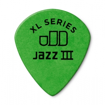 Dunlop Tortex Jazz III XL 0.88mm -plektra takaa.