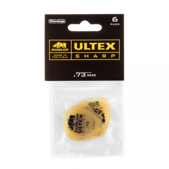 Dunlop Ultex Sharp 0.73mm -plektra, 6kpl.