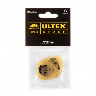 Dunlop Ultex Sharp 0.73mm -plektra, 6kpl.