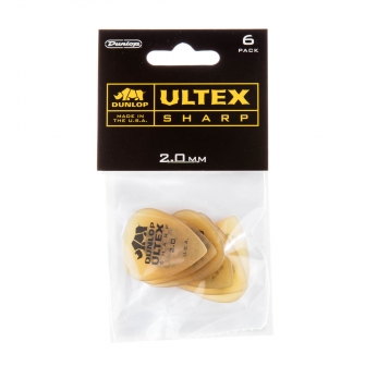 Dunlop Ultex Sharp 2.0mm -plektra, 6kpl.