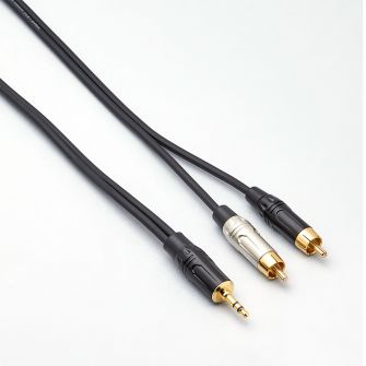 Bespeco TRS 3,5mm jakki - 2xRCA päät.