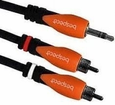 Bespeco 3,5mm stereo plugi - 2 x RCA välijohto SLYMSR180