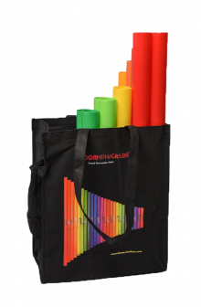 Boomwhackers kantokassi 25 putkelle.