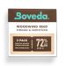 Boveda Reed Kit 72% -kostutinpussin etiketti lähikuvassa.