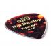 Dunlop Celluloid Shell Extra Heavy -plektra kulmasta kuvattuna.