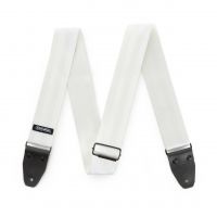 Dunlop Deluxe Seatbelt White kitarahihna rullalla.