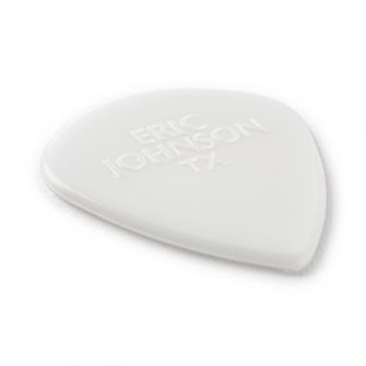 Dunlop Eric Johnson Custom Nylon Jazz III -plektra kulmasta kuvattuna.