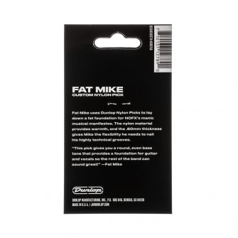 Dunlop Fat Mike Nylon Standard -plektrapussi takaa.