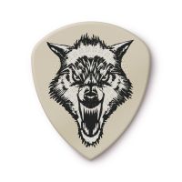 James Hetfield White Fang plektra 1.14mm edestä kuvattuna.