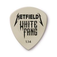 James Hetfield White Fang plektra 1.14mm edestä kuvattuna.