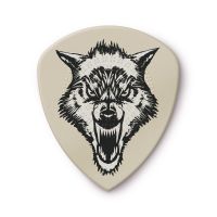 Metallica James Hetfield White Fang plektra 1.00mm edestä kuvattuna.