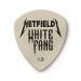 Metallica James Hetfield White Fang plektra 1.00mm edestä kuvattuna.