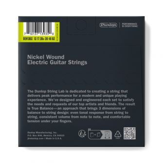 Dunlop Nickel Wound Baritone 13-62 kitaran kielipaketti takaa.