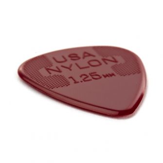 Dunlop Nylon Standard 1.25mm plektra kulmasta.