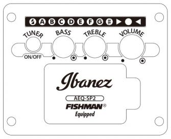Ibanez Artwood AC340CE-OPN -kitaran kontrollit.