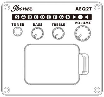 Ibanez AEGB24E-MHS basson kontrollit.