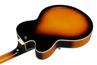 Ibanez AF75-BS jazz-kitaran runko takaa.