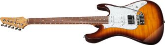 Ibanez AZ22S1F-VLS sähkökitara kulmasta kuvattuna.
