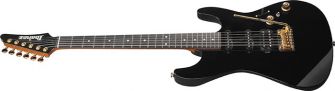 Ibanez AZ26P1-BK Premium kitara kulmasta kuvattuna.