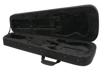 Ibanez F30EG-BK kevyt kitarakotelo avattuna.