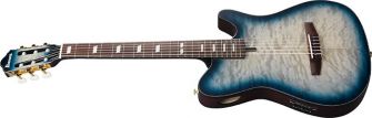 Ibanez FRH20QMN-CTL kitara kulmasta kuvattuna.