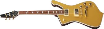 Ibanez Iceman IC420-GD sähkökitara kulmasta kuvattuna.