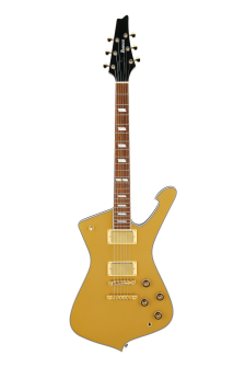 Ibanez Iceman IC420-GD sähkökitara pussilla.