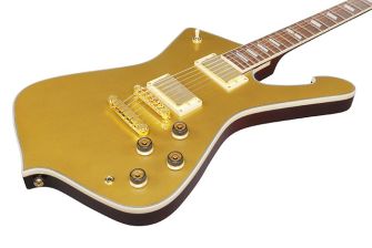 Ibanez Iceman IC420-GD sähkökitaran kansi lähikuvassa.