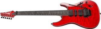Ibanez JIVA10R-TRC Nita Strauss -sähkökitara kulmeasta kuvattuna.