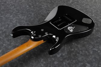 Ibanez MSM100-FGB -kitaran takapleksissä on Marco Sfogli -logo.