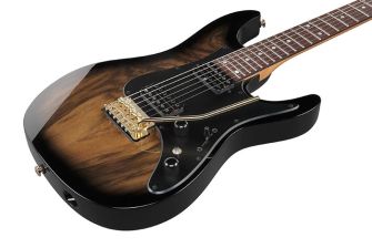 Ibanez Premium AZ41P1EW-NGT kitaran kansi lähikuvassa.