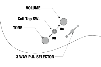 Ibanez Prestige RG5320R-CSW kitaran kontrollit.
