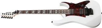 Ibanez RG653DX-WHF Prestige kitara kulmasta kuvattuna.