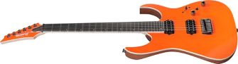Ibanez Prestige RGR5221R-TFR sähkökitara kulmasta kuvattuna.