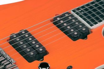 Ibanez Prestige RGR5221R-TFR sähkökitaran BareKnuckle Brute Force -mikrofonit.